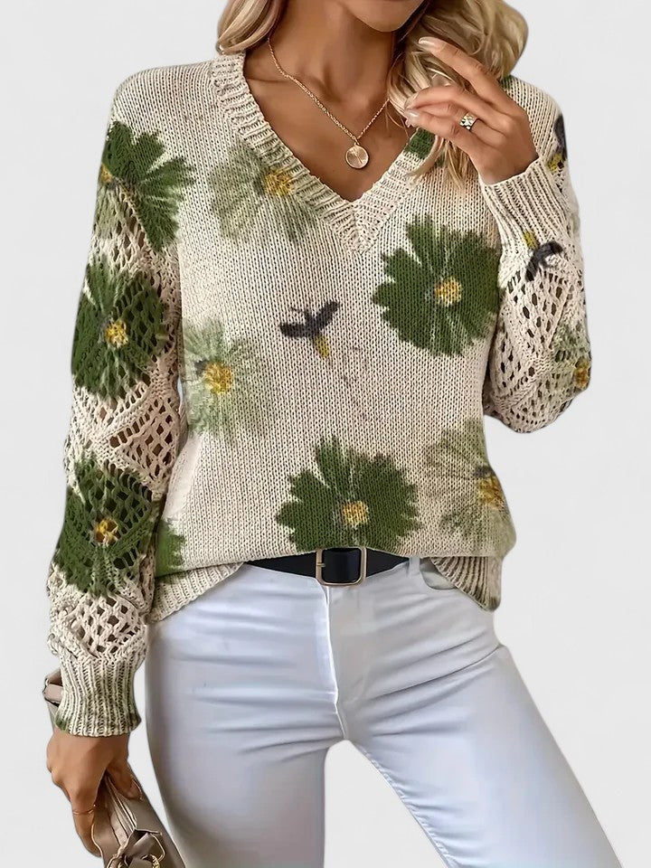 Eva | Elegant Jumper with Floral Print