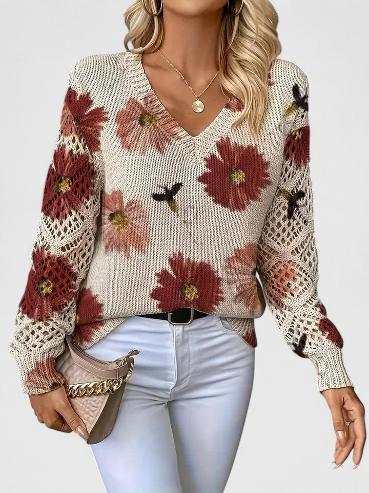 Eva | Elegant Jumper with Floral Print