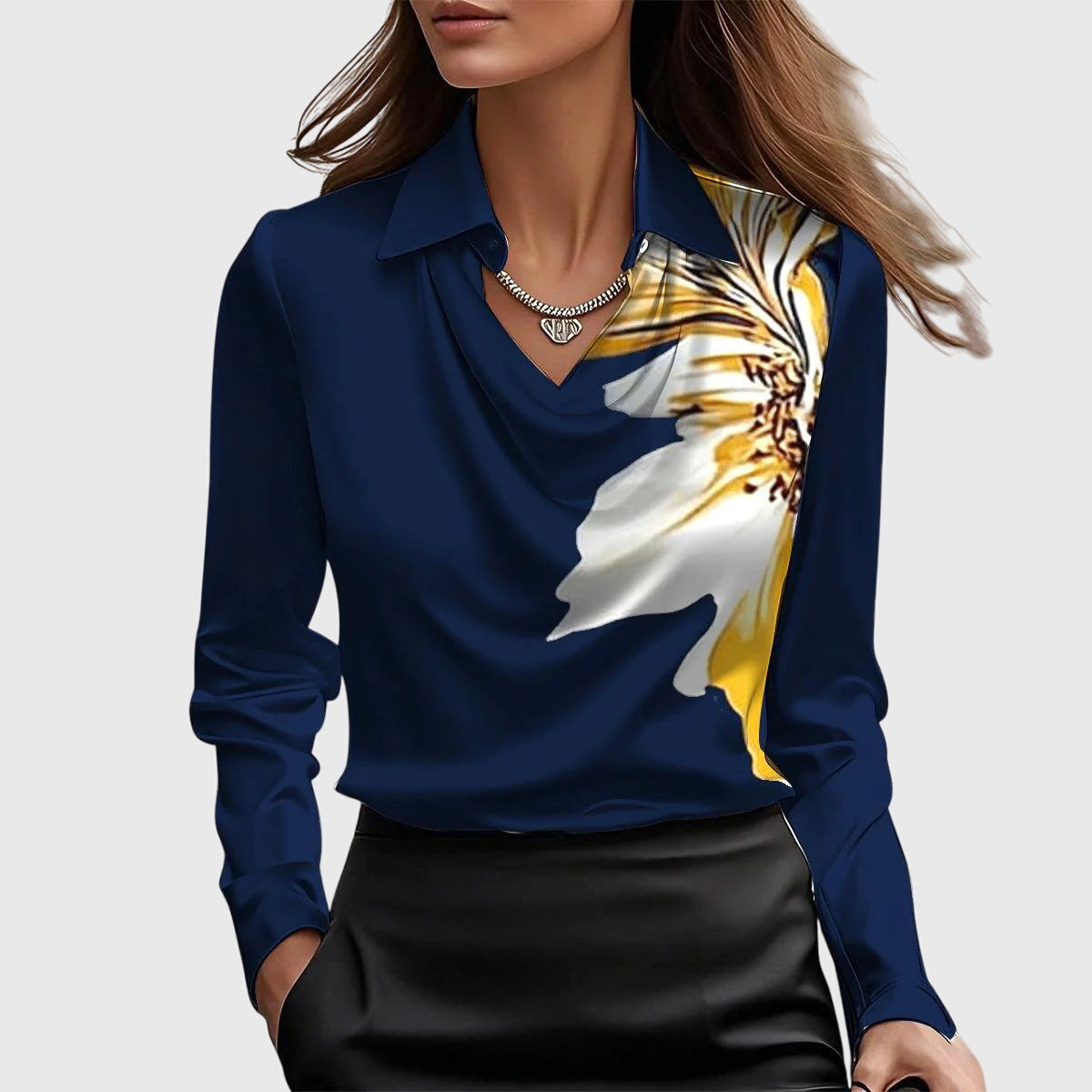 Elgul | Elegant Blouse with Floral Print