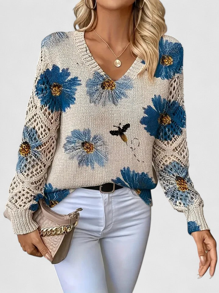 Eva | Elegant Jumper with Floral Print