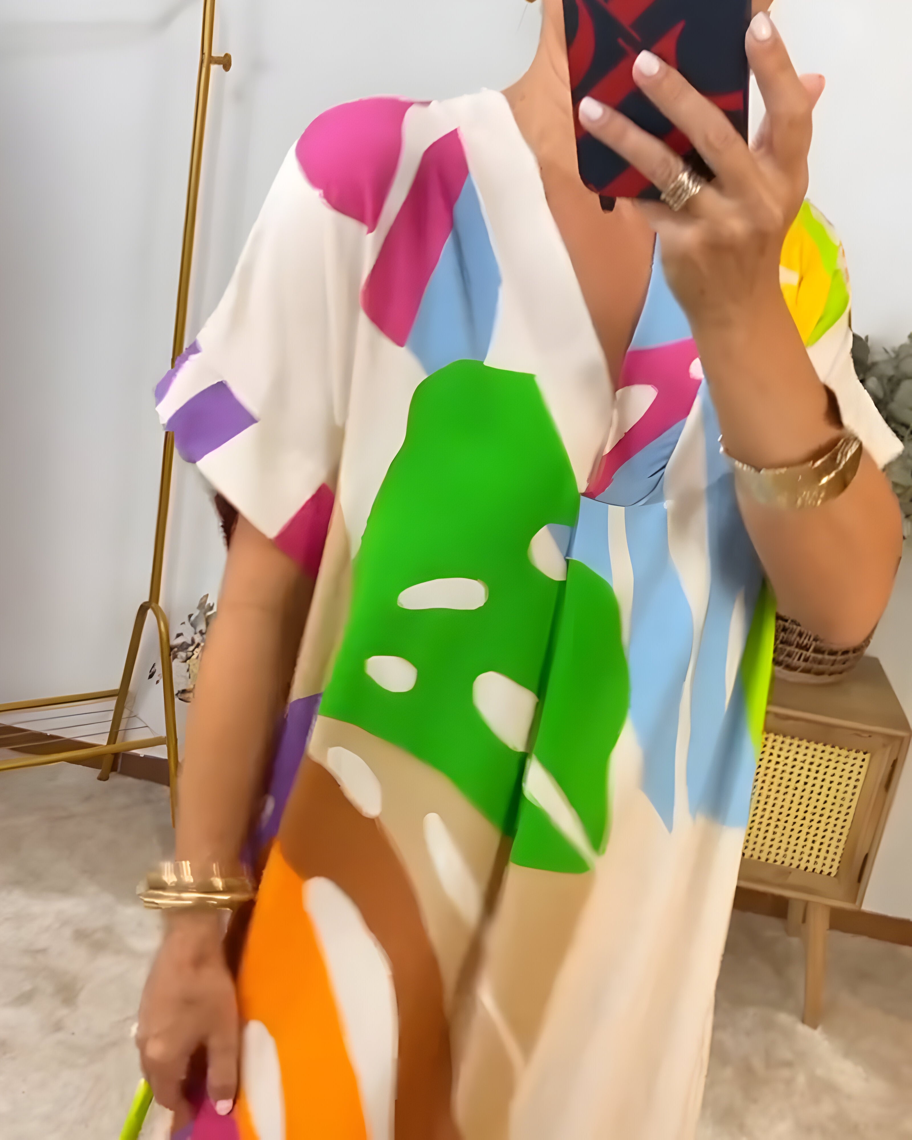 Élodie™ | Casual Dress with Leaf Print