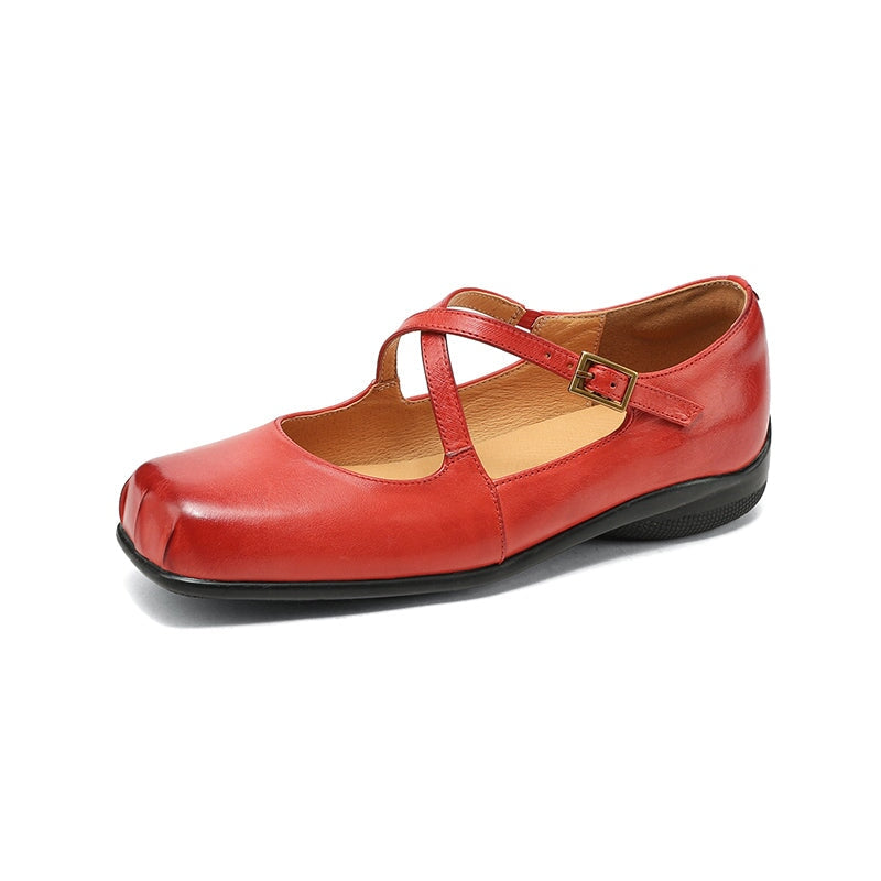 Elina™ | Leather Mary Janes