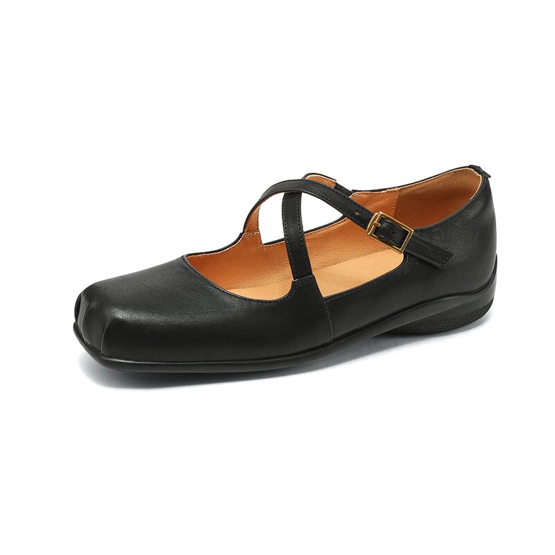 Elina™ | Leather Mary Janes