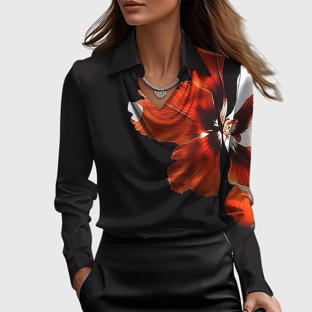 Elgul | Elegant Blouse with Floral Print