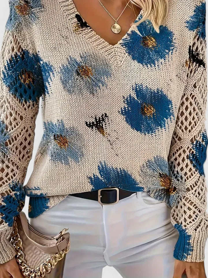 Eva | Elegant Jumper with Floral Print