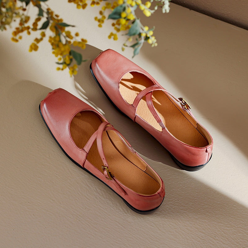 Elina™ | Leather Mary Janes