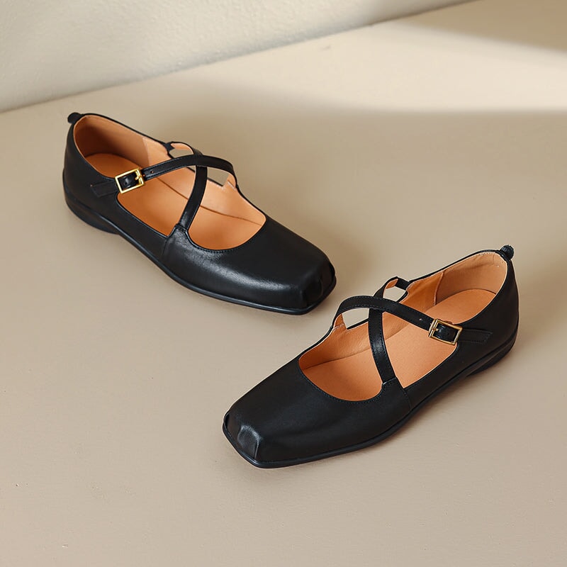 Elina™ | Leather Mary Janes