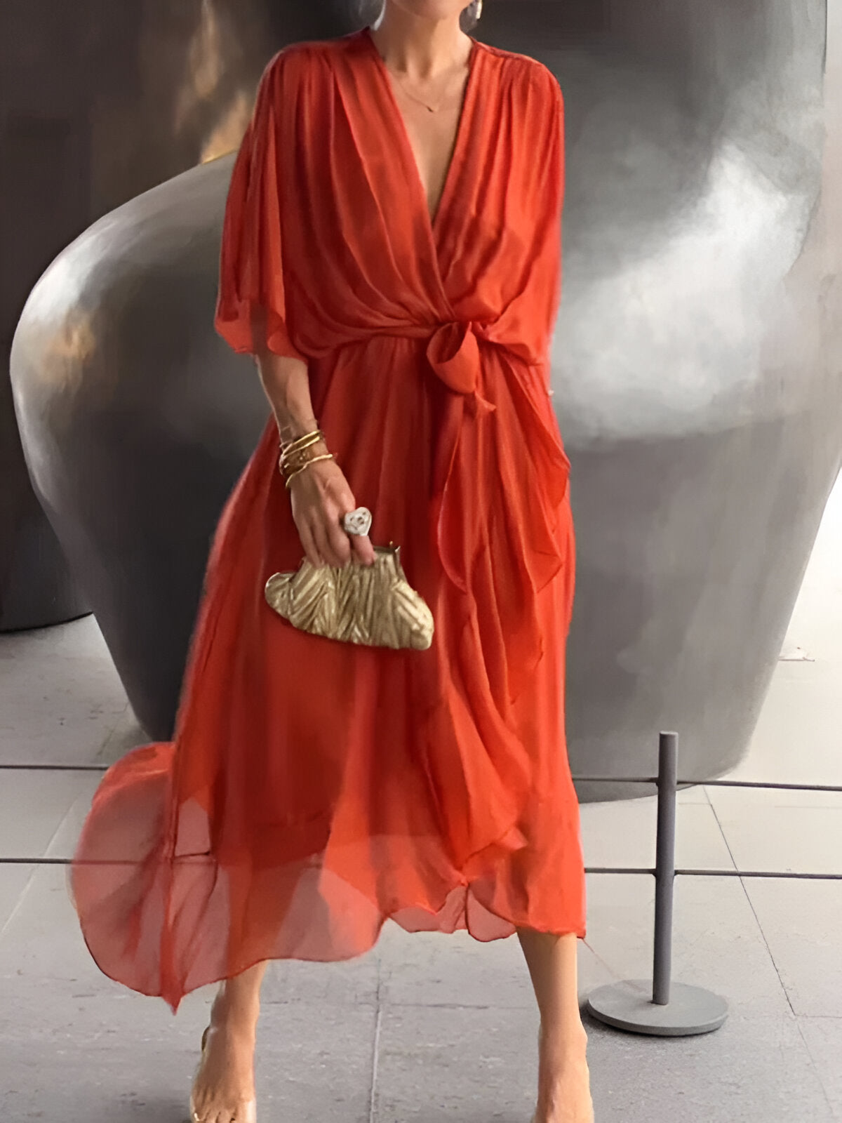 Camille™ | V-Neck Dress