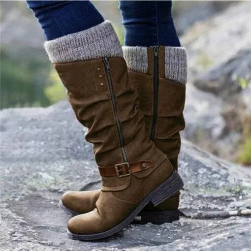 Leonora™ - Stylish Zip-Up Ankle Boots