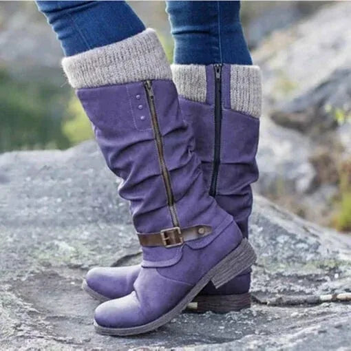 Leonora™ - Stylish Zip-Up Ankle Boots