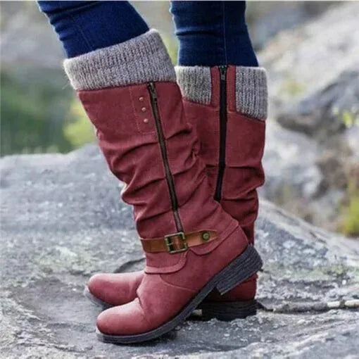 Leonora™ - Stylish Zip-Up Ankle Boots