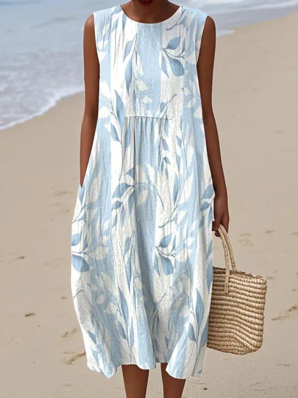 Adelina | Long Summer Dress with Floral Patchwork