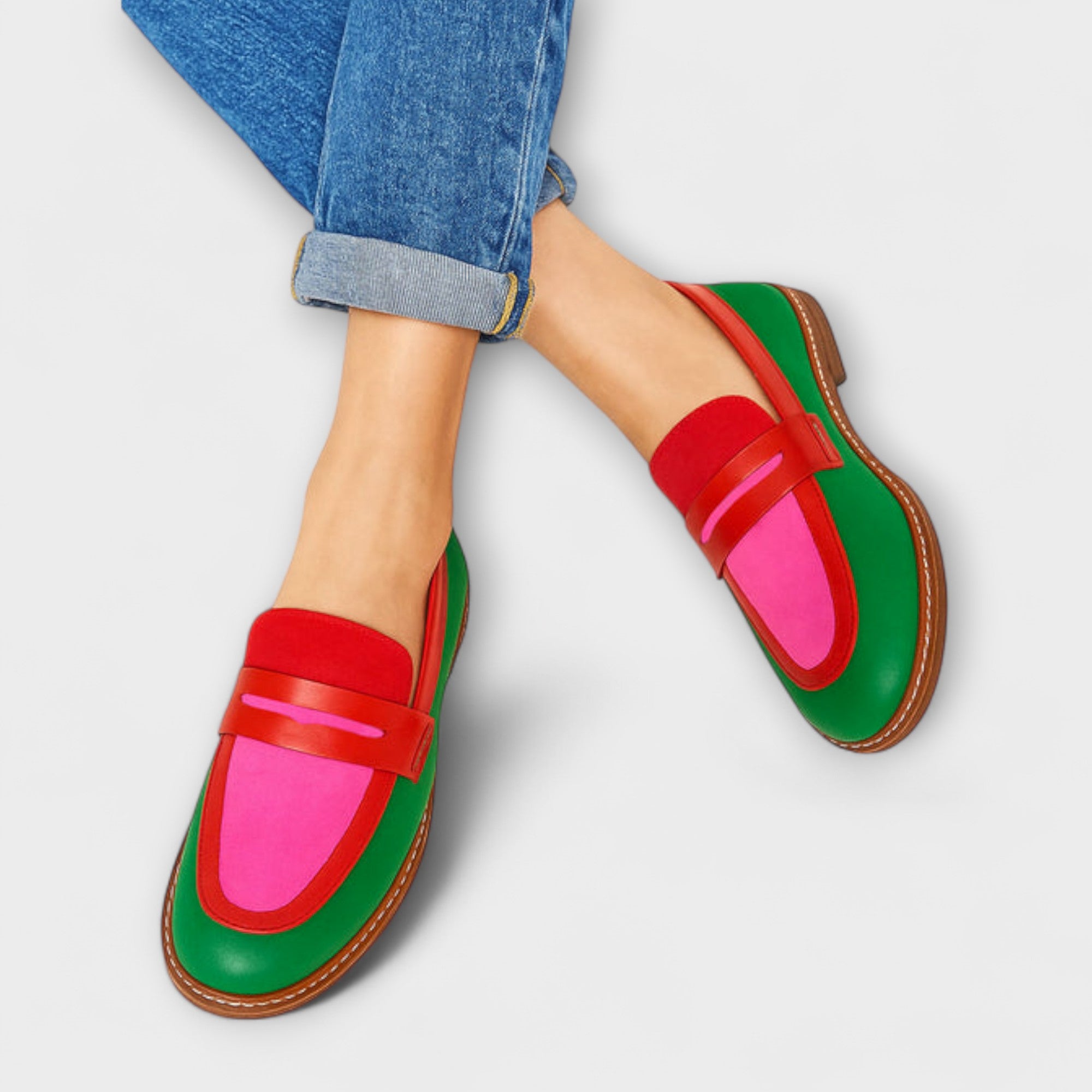 Klara™ | Colour Block Casual Loafers