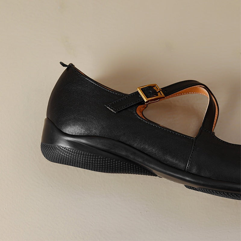 Elina™ | Leather Mary Janes