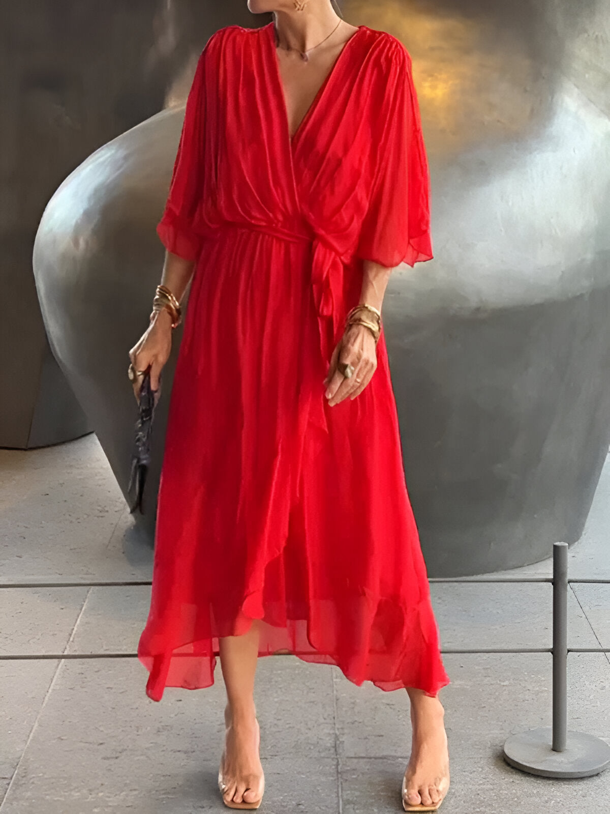 Camille™ | V-Neck Dress